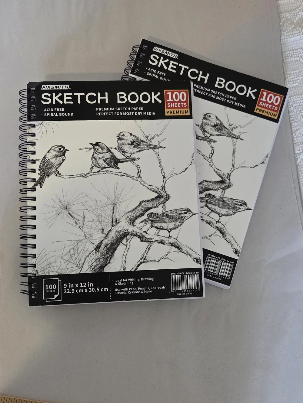 SMITH Black Sketch Book - 100 Sheets, Spiral Bound